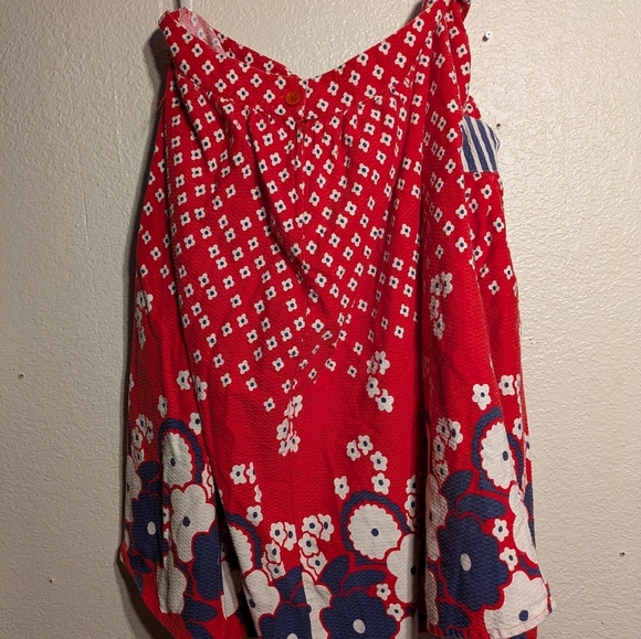 Red Floral Women's skirt with pockets pre-owned size 15 inch waist - Picture 7 of 11